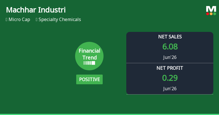Machhar Industries Ltd Reports Strong Quarterly Turnaround Amid Specialty Chemicals Sector Challenges