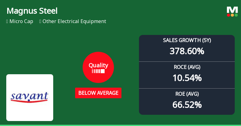 Magnus Steel & Infra Ltd Quality Grade Downgrade: A Detailed Analysis of Business Fundamentals