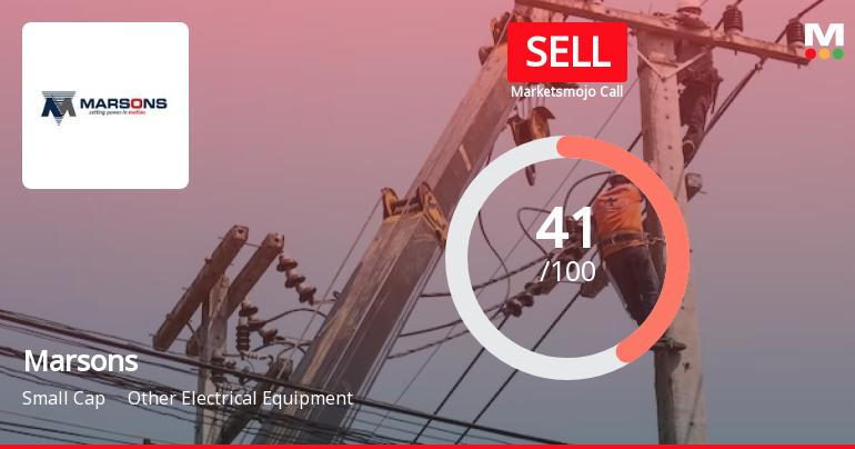 Marsons Ltd is Rated Sell by MarketsMOJO