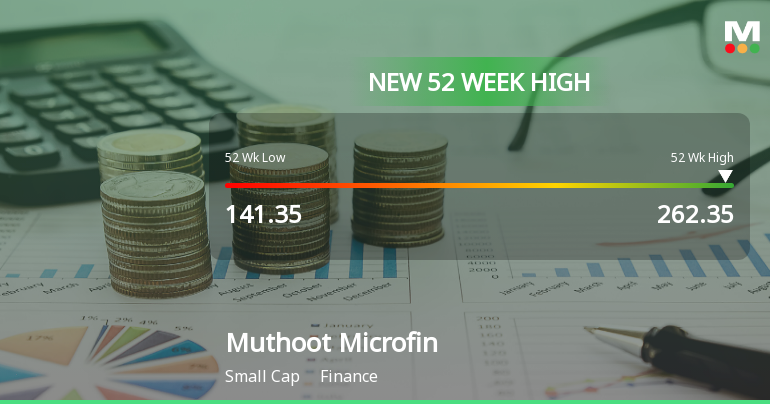 Broad-Based Technical Strength Lifts Muthoot Microfin Ltd to 52-Week High of Rs 262.35