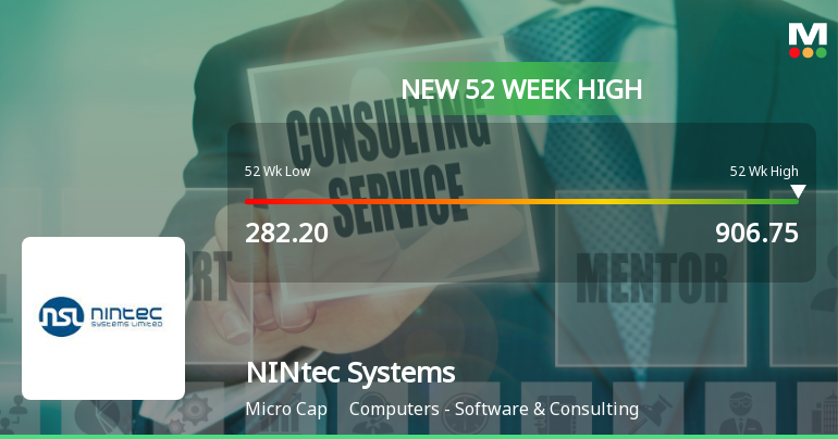 Broad-Based Technical Strength Lifts NINtec Systems Ltd to 52-Week High of Rs 906.75
