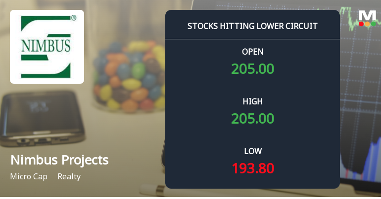 Nimbus Projects Ltd Locks at Lower Circuit With 5% Loss — Sellers Queue, No Buyers in Sight