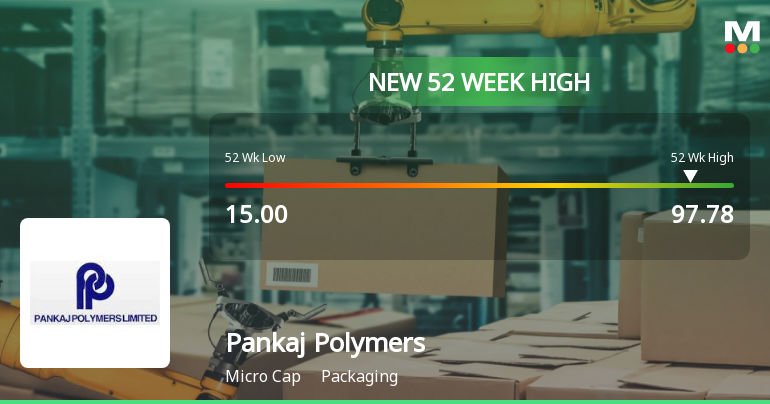 Broad-Based Technical Strength Lifts Pankaj Polymers Ltd to 52-Week High of Rs 97.78