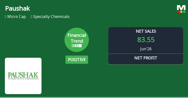 Paushak Ltd Reports Strong Quarterly Financial Turnaround Amid Specialty Chemicals Sector Challenges
