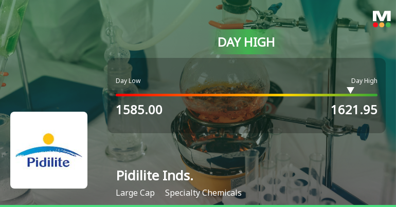 Pidilite Industries Ltd Surges 3.11% to Day's High of Rs 1621.95 — Outperforms Sector by 2.08 Percentage Points