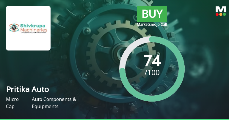 Pritika Auto Industries Ltd is Rated Buy by MarketsMOJO