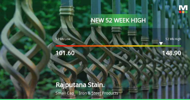 Broad-Based Technical Strength Lifts Rajputana Stainless Ltd to 52-Week High of Rs 148.9