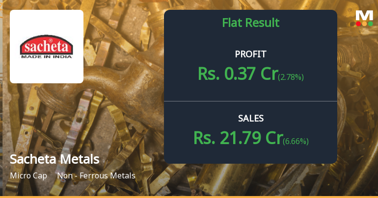Sacheta Metals Q1 FY27: Marginal Sales Growth Masks Profitability Concerns