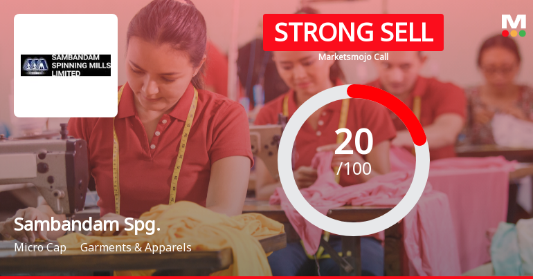 Sambandam Spinning Mills Ltd Downgraded to Strong Sell Amid Weak Fundamentals and Bearish Technicals