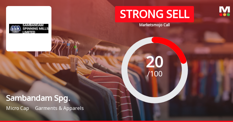 Sambandam Spinning Mills Ltd Downgraded to Strong Sell Amid Weak Fundamentals and Bearish Technicals