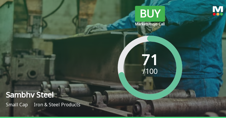 Sambhv Steel Tubes Ltd is Rated Buy by MarketsMOJO