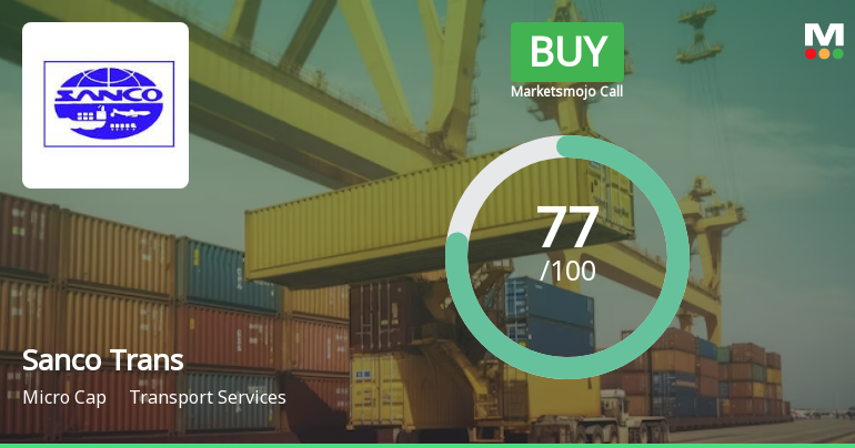 Sanco Trans Ltd. is Rated Buy by MarketsMOJO