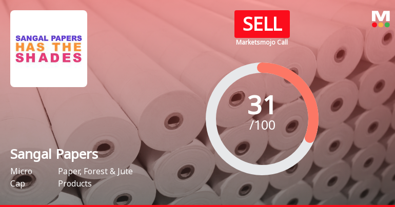 Sangal Papers Ltd Upgraded from Strong Sell to Sell on Technical Improvements
