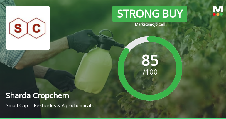 Sharda Cropchem Ltd Upgraded to Strong Buy on Robust Financials and Improved Technicals