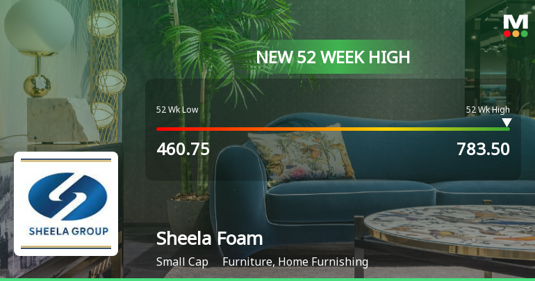 Broad-Based Technical Strength Lifts Sheela Foam Ltd. to 52-Week High of Rs 783.5