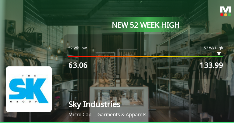 Broad-Based Technical Strength Lifts Sky Industries Ltd to 52-Week High of Rs 133.99