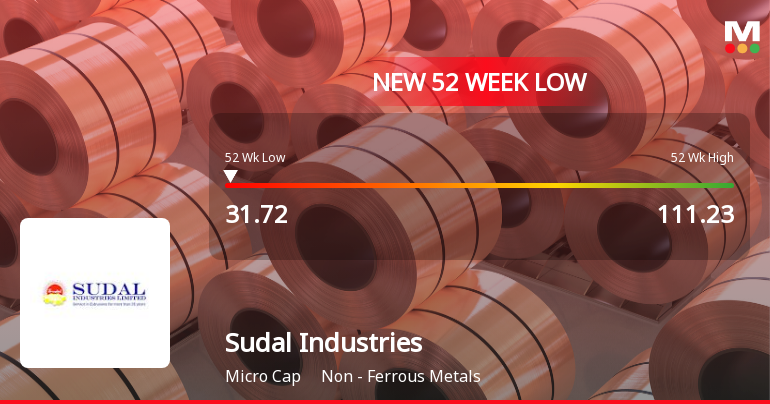 Five Consecutive Losses Push Sudal Industries Ltd to a New 52-Week Low