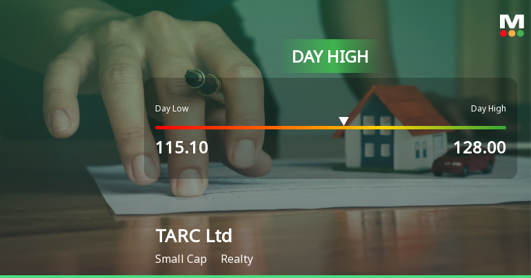 TARC Ltd Surges 8.81% to Day's High of Rs 128 — Outperforms Realty Sector by 8.66 Percentage Points