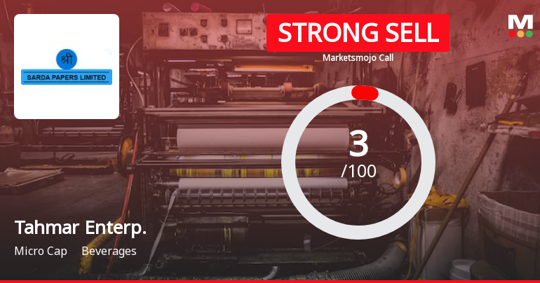 Tahmar Enterprises Ltd is Rated Strong Sell