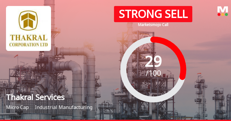 Thakral Services Downgraded to Strong Sell Amid Mixed Financials and Technical Weakness