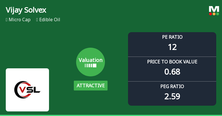Vijay Solvex Ltd Valuation Shifts Signal Renewed Price Attractiveness Amid Mixed Returns
