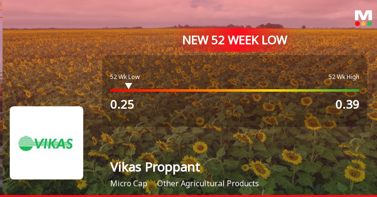 Markets Rally, But Vikas Proppant & Granite Ltd Sinks to 52-Week Low in Stock-Specific Sell-Off