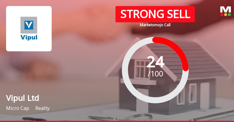 Vipul Ltd Downgraded to Strong Sell Amid Weak Fundamentals and Mixed Technicals