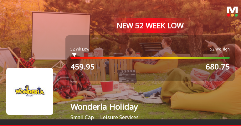 Wonderla Holidays Ltd Falls to 52-Week Low of Rs 459.95 as Sell-Off Deepens