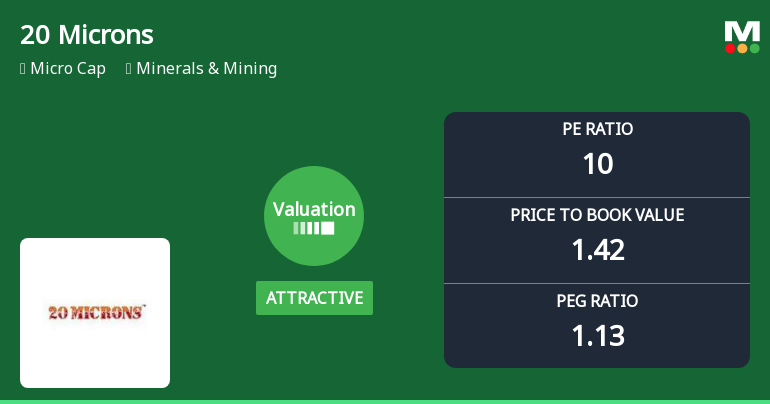 20 Microns Ltd Valuation Shifts to Attractive Amid Mixed Market Returns