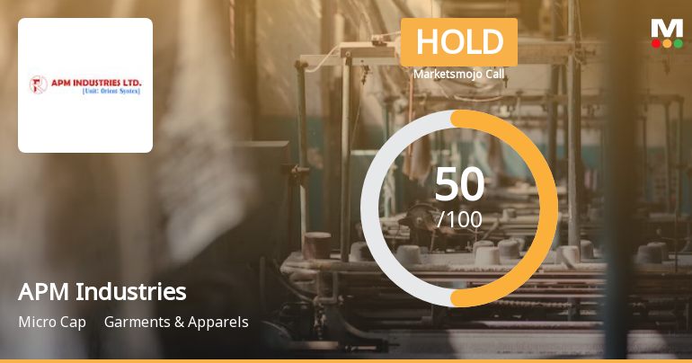 APM Industries Ltd is Rated Hold by MarketsMOJO