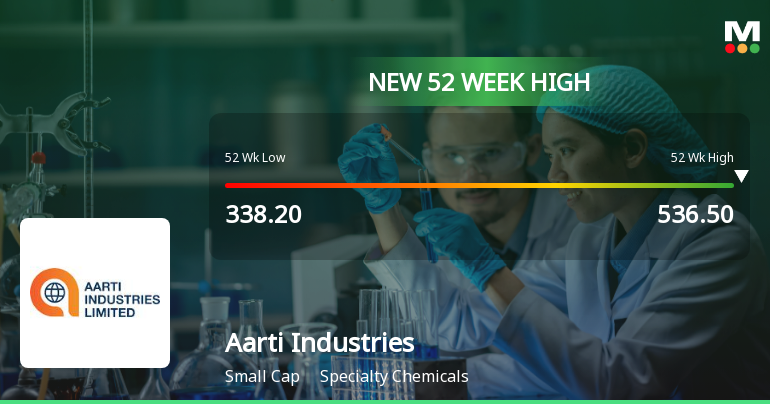 Broad-Based Technical Strength Lifts Aarti Industries Ltd. to 52-Week High of Rs 536.5