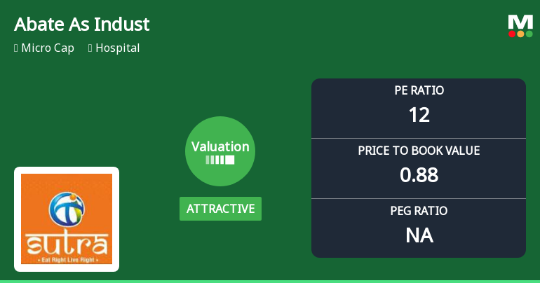 Abate As Industries Ltd Valuation Improves Amid Challenging Market Performance