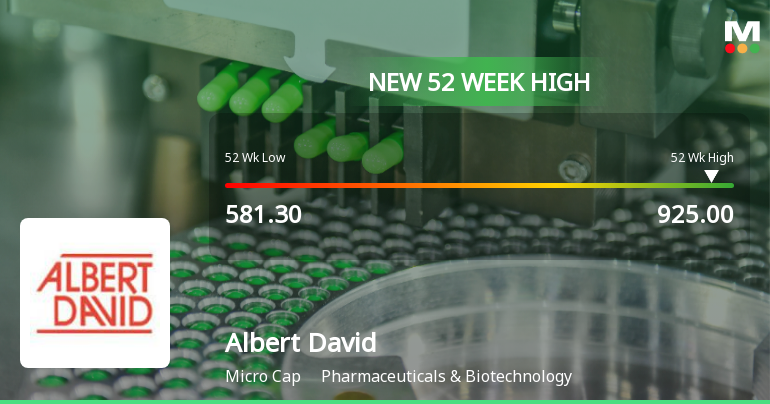 Broad-Based Technical Strength Lifts Albert David Ltd to 52-Week High of Rs 925
