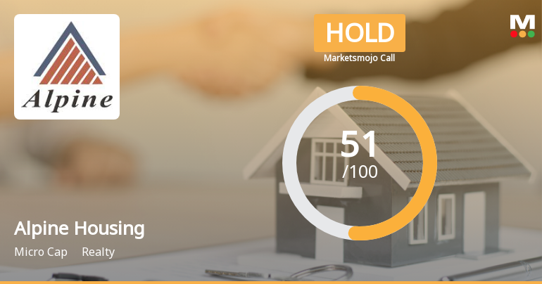 Alpine Housing Development Corporation Ltd Upgraded to Hold on Technical and Financial Improvements