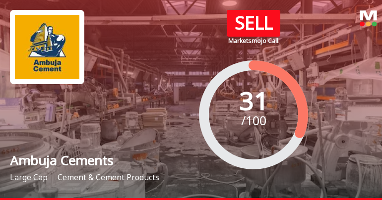 Ambuja Cements Ltd is Rated Sell by MarketsMOJO