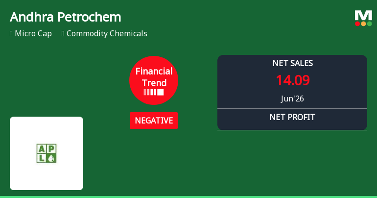 Andhra Petrochemicals Ltd Reports Deteriorating Financial Trend Amidst Market Challenges