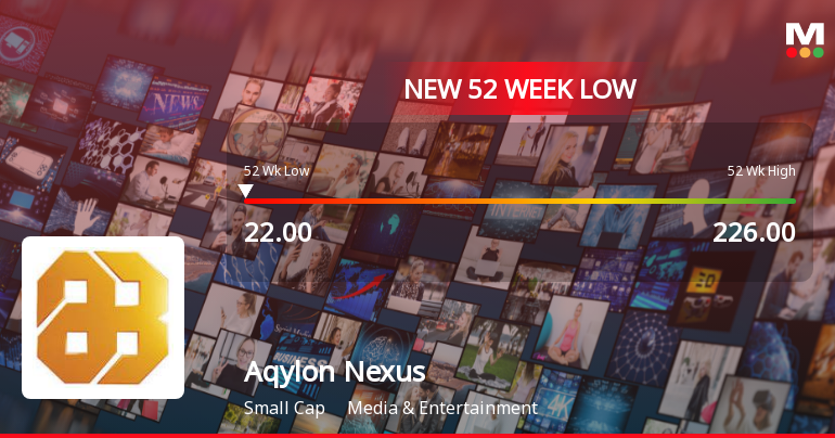 Aqylon Nexus Ltd Falls to 52-Week Low of Rs 22 as Sell-Off Deepens