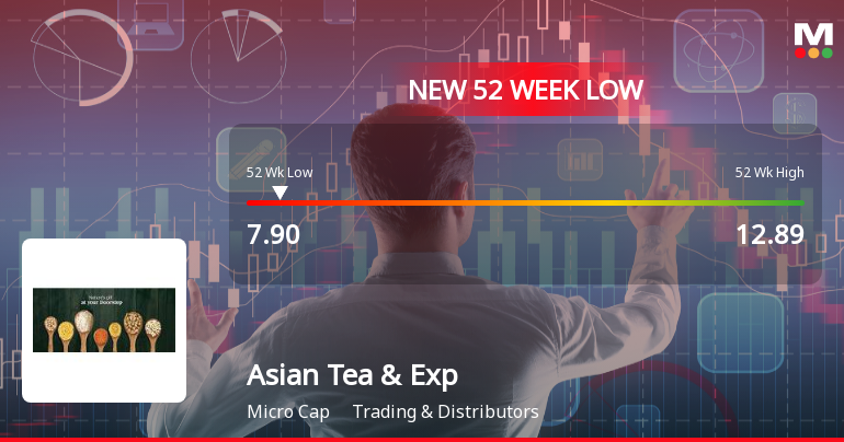 Asian Tea & Exports Ltd Falls to 52-Week Low of Rs 7.9 as Sell-Off Deepens