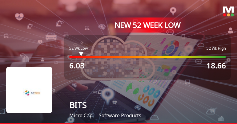 BITS Ltd Falls to 52-Week Low of Rs 6.03 as Sell-Off Deepens