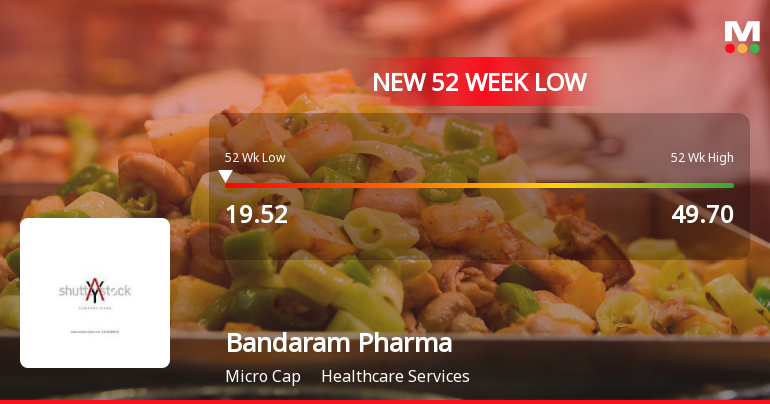 Bandaram Pharma Packtech Ltd Falls to 52-Week Low of Rs 19.51 as Sell-Off Deepens