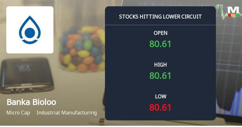 Banka Bioloo Ltd Locks at Lower Circuit With 5.0% Loss — Sellers Queue, No Buyers in Sight
