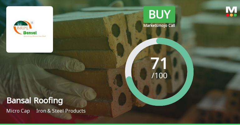 Bansal Roofing Products Ltd is Rated Buy