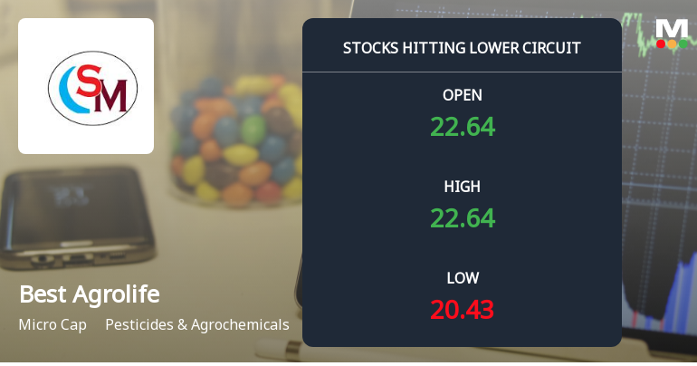 Best Agrolife Ltd Locks at Lower Circuit With 8.16% Loss — Sellers Queue, No Buyers in Sight