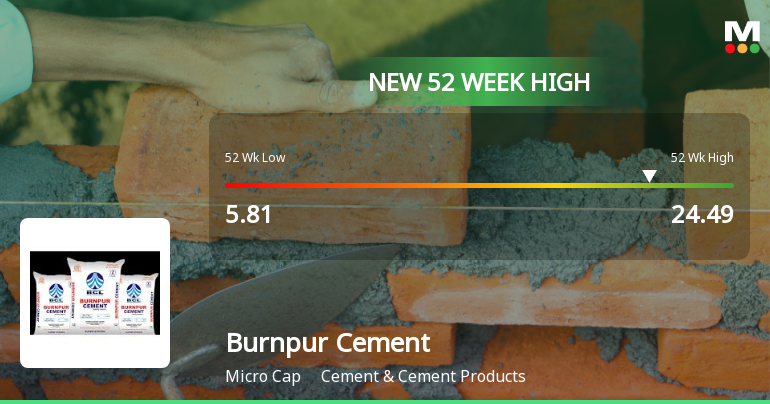 Broad-Based Technical Strength Lifts Burnpur Cement Ltd to 52-Week High of Rs 24.49