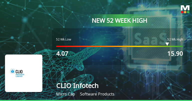 Broad-Based Technical Strength Lifts CLIO Infotech Ltd to 52-Week High of Rs 15.9