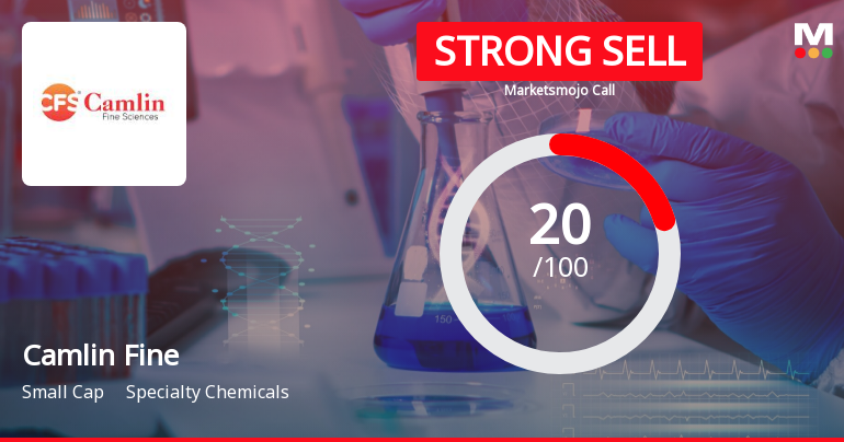 Camlin Fine Sciences Ltd is Rated Strong Sell