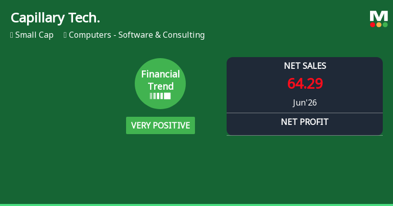 Capillary Technologies India Ltd Reports Very Positive Quarterly Financial Performance Amid Mixed Market Returns