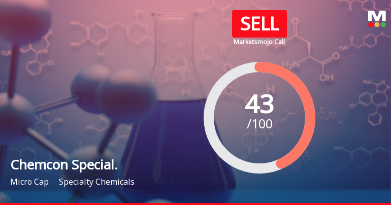 Chemcon Speciality Chemicals Ltd Upgraded to Sell on Technical Improvements Despite Valuation Concerns
