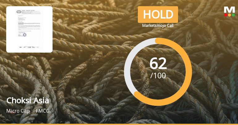 Choksi Asia Ltd is Rated Hold by MarketsMOJO