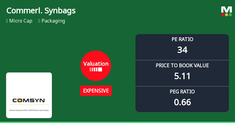Commercial Syn Bags Ltd Valuation Shifts to Expensive Amid Strong Returns